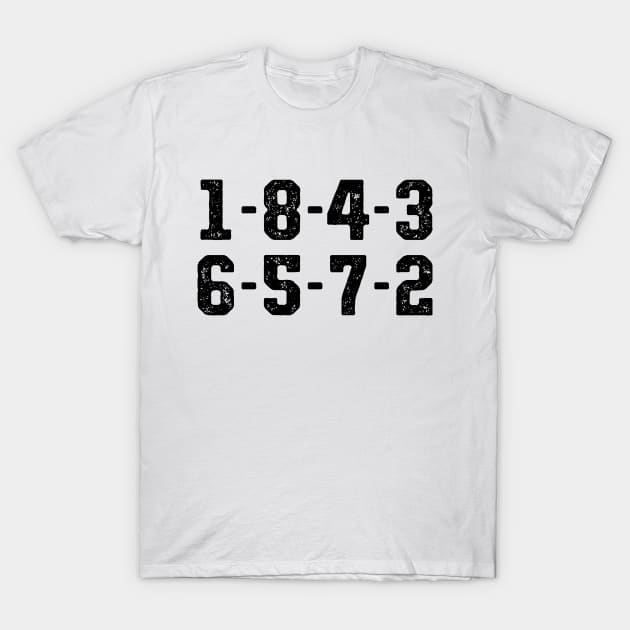 1-8-4-3-6-5-7-2 T-Shirt by danterjad